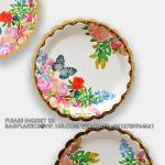 Disposable, Recyclable, Sustainable, Party Decoration Paper Plate Blue Tea Party