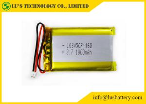Wholesale Prismatic Rechargeable Lithium Polymer Battery 0.5C CC LP103450 3.7V 1800mah from china suppliers