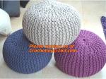 Middle size cotton crochet floor pouffe crochet pouf hassock Ottoman Floor