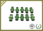 Green Color SC APC Plastic Fiber Optic Adapter Coupler With Ceramic Sleeve