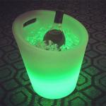Portable Illuminated Ice Bucket , Waterproof LED Ice Bucket Party Cooler
