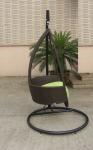 White Resin Wicker swing chair , Hand-Woven Rattan Hanging Chair