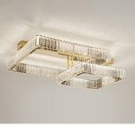 Luxury Living Room Smart Led Chandelier Modern Hall Glossy K9 Crystal Ceiling
