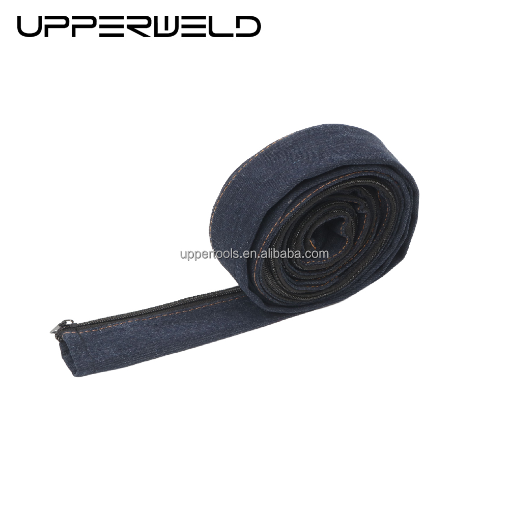 4m TIG Welding Torch Cable Cover With Cowboy Zipper Jacket Style Blue