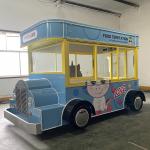40kms per hr Fast Food Snack Beverage Ice Cream Catering Trailer with Flour Raw