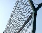 green power coated Dia 500mm BTO-22 Razor Barbed Wire Airport Security Fence 1.8