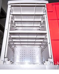 Wholesale Factory Keyless ABS Plastic Lockers 5 Tier Red Door Changing Room Lockers from china suppliers