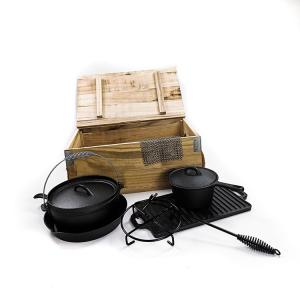 Wholesale OEM Pre Seasoned Cast Iron Cookware Set For Camping from china suppliers