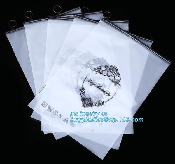 vinyl slider k PVC bag packaging, EVA Beauty Makeup Standup Pouch Bags With