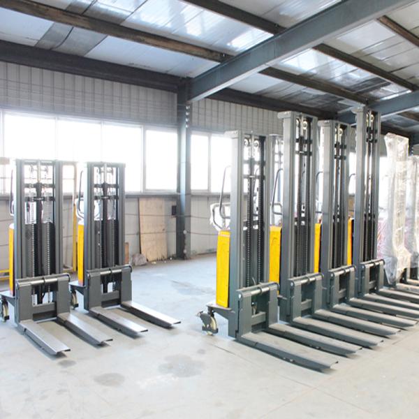 semi automatic trolley forklift, storage battery , Semi Electric Stacker forklift, Semi Automatic Forkli