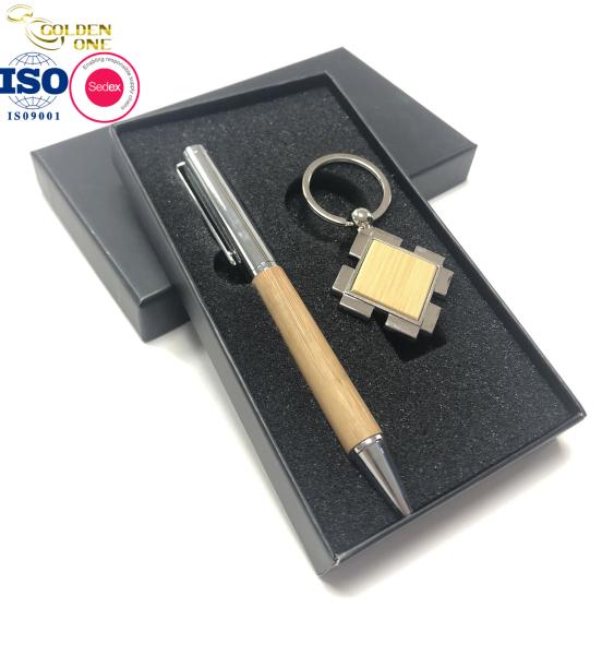 China Factory Price Wooden Pen Wood Ruler Zinc Alloy Metal Promotional Business