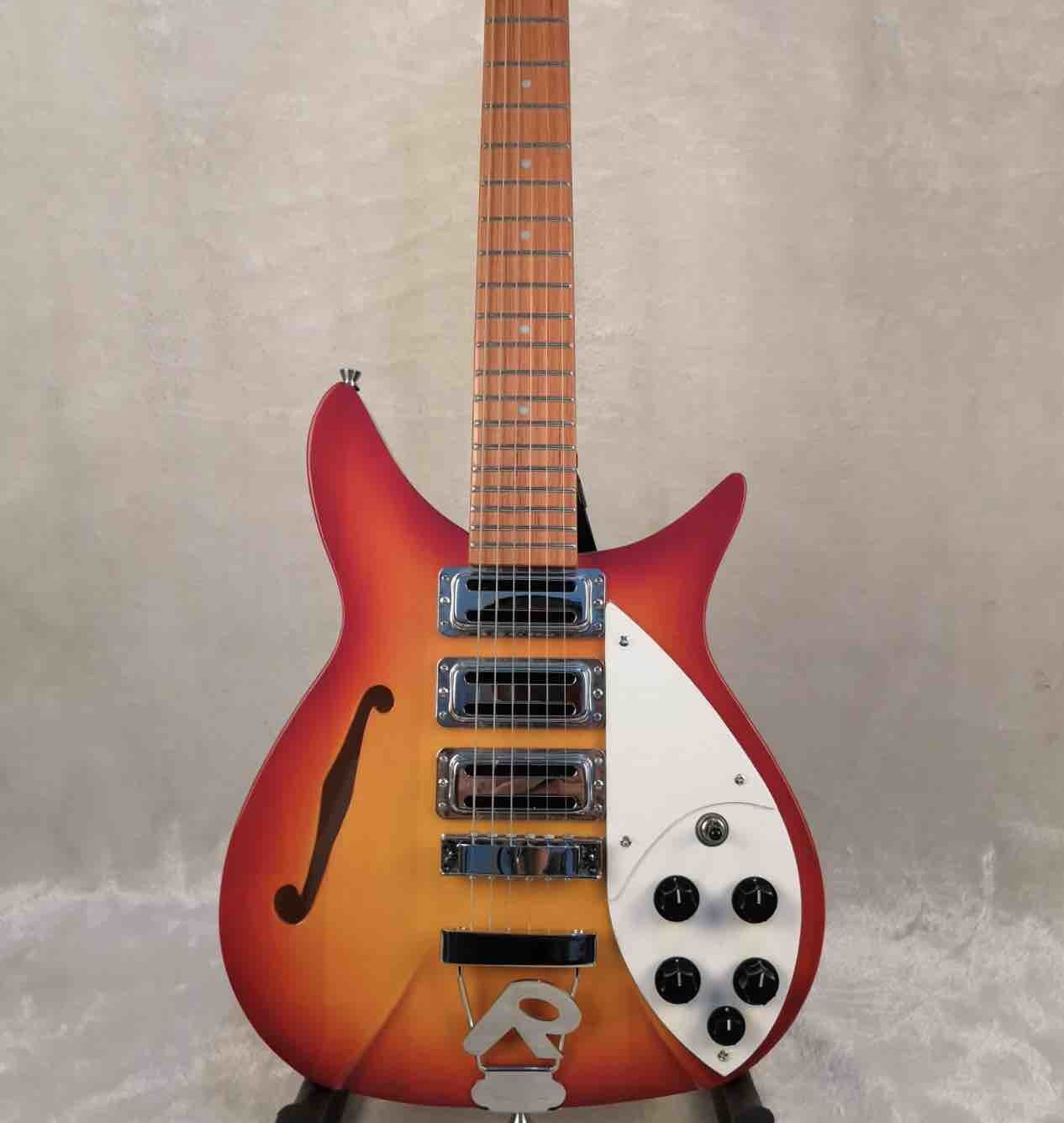 Custom F Hole Ricken 325 Electric Guitar in Cherry Red Body Kinds Color