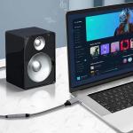 Professional Audio Interface USB Sound Card 2 In 1 USB To 3.5MM Jack Aux Audio