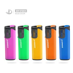 Wholesale 8.11*2.49*1.32 CM Refillable Dongyi Plastic Windproof EUR Standard Cigarette Gas Lighter from china suppliers