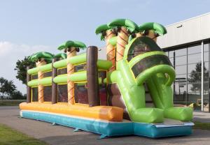 Wholesale Comercial Jungle Theme Mega Bouncy Blow Up Obstacle Course Red Balls from china suppliers