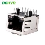 Dual color lamp horizontal network port KRJ-301EGOGOENL Gigabit RJ45 communicati