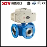 Three-Way Stainless Steel High Platform Flanged Ball Valve for Versatile