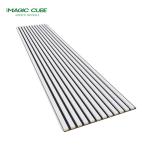 White Melamine Surface Wood Slat Wall Panels Dustproof For Sound Absorption