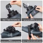 BPA Free 2000ml Sport Gym Travel Silicone Folding Cup Customizable Colors