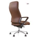 Classic Executive Office Xecutive Chair Brown Leather 3d Shift 350mm Aluminum