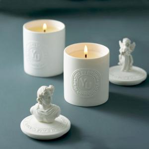 Wholesale Flame Retardant Ceramic Candle Container Medium Stylish Candle Holder 1.2kg from china suppliers