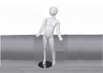 High Glossy White Children's Clothing Mannequins Full Body With Different Pose