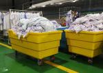 400-800kg Poly Box Truck Half Opening Poly Linen Commercial Laundry Trolley On