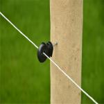 Wood Post Black Electric Fence Insulators Screw In Ring Insulator