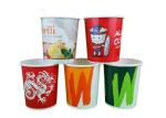 Purple Paper Soup Cups , Insulated Disposable Soup Bowls With Logo Printing