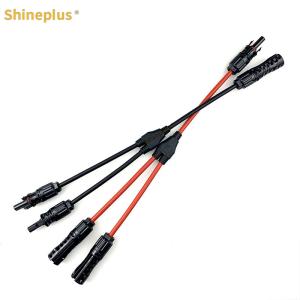 Wholesale 2to1 Two Sink One Y Branch Photovoltaic Connector Solar Confluence MC4 Connector from china suppliers