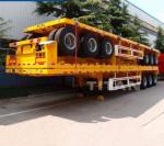 Long Distance Hauling Tri-Axle Container Flatbed Semi-Trailers with 50T Load