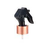 24/410 Black Plastic Mini Fine Mist Trigger Sprayer Rose Gold Aluminum Capped