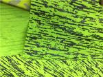 0.2mm Garment Leather Fabric Neon Green Printed With Reflective Effect For Coat