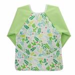 6-24 Months Baby Teething Bibs , Wipe Clean Long Sleeved Bib With Pocket
