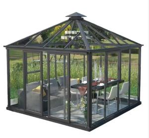 Wholesale Waterproof Aluminum Frame Glass House Prefab Greenhouse with Customized Size Features from china suppliers