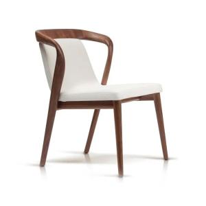 Wholesale White/Brown Nordic Design Modern Sample Restaurant Chairs Solid Wood PU Leather Dining Room Chair from china suppliers
