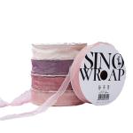 Flower clothes, super sweet gauze belt, solid color, wavy snow gauze, embroidere
