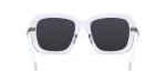 TAC Polaroid Sunglasses Women , White Frame Sunglasses Black Metal Temples