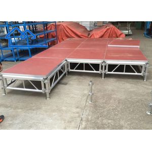 Portable Easy Assemble Aluminum Stage Truss Mobile Event Plywood Stage
