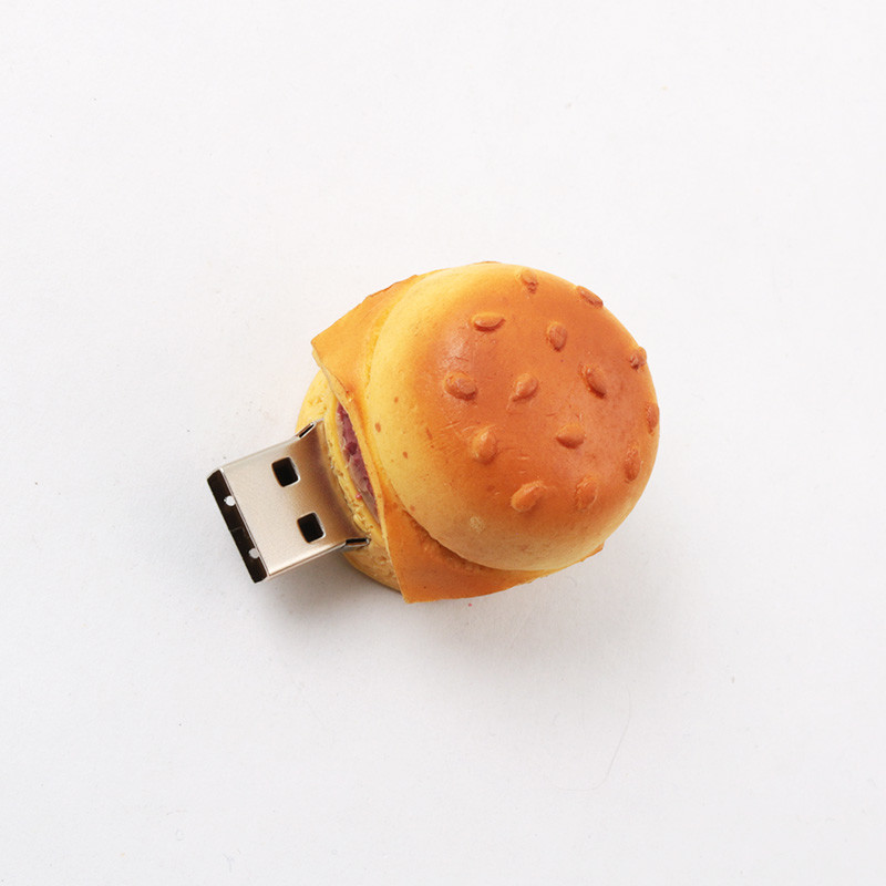 Hamburger Shaped With 512GB Capacity Custom USB Flash Drives With 10 Years Data Retention
