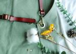 PU Leather Strap Belt Kitchen Cooking Apron , Cotton Canvas Kitchen Apron