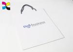 White Personalized Paper Gift Bags With Handles , CMYK Paper Shopping Bags With