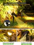 2200mAh 10W LED Solar Landscape Spotlights IP65 Waterproof 3300k