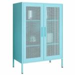 Double Metal Mesh Door 1015x800x400mm Half Height Locker For Home Use