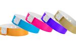 PMS Color Plastic ID Bands , Custom Event Wristbands For Admission Tickets