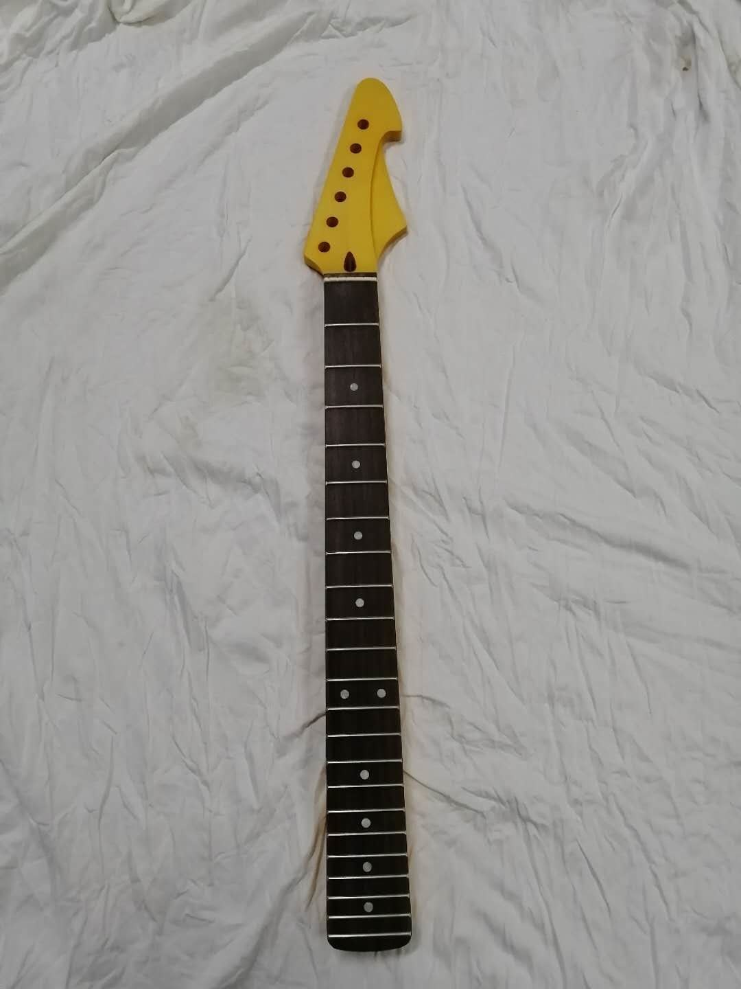 Custom Grand Paddle Guitar Headstock Unfinished Roasted Maple ST Guitar Neck Electric Acoustic Guitar Accept Kinds OEM