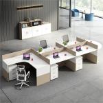 ISO Certified Office Furniture Supervisor Staff Desk and Chair Set for 4 Person