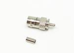 Nickel Plated Coax BNC Connectors Straight Crimp Miniature Quick RF Connector