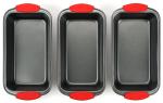3 Piece NonStick Bread Pan Set Loaf Pans For Bread Baking Pans Bakeware Set