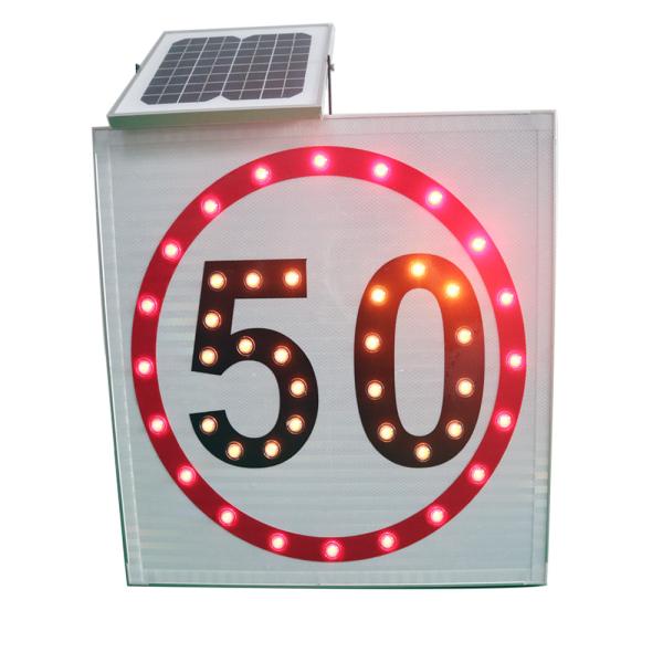 High Efficiency IP55 Protect Level 600mm Speed Limit Road Sign , 50 Mph Road